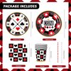 50PCS Casino Party Supplies Poker Party Tableware Set,Include Straw Paper Cups Plates and Napkins Set Disposable Party Supplies Decorations for Birthday Weddings Party Supplies