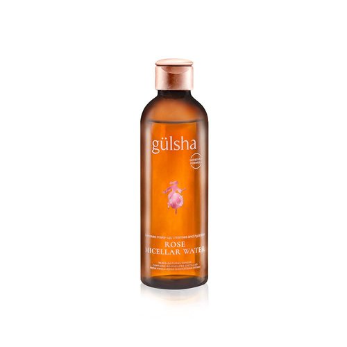 GULSHA Rose Micellar Water - Facial Cleanser & Makeup Remover, Fragrance-free Hydrating Cleanser, Softens the Skin, Formula designed in France for All Skin Types, Natural Origin, 200ml (6.76 fl oz)