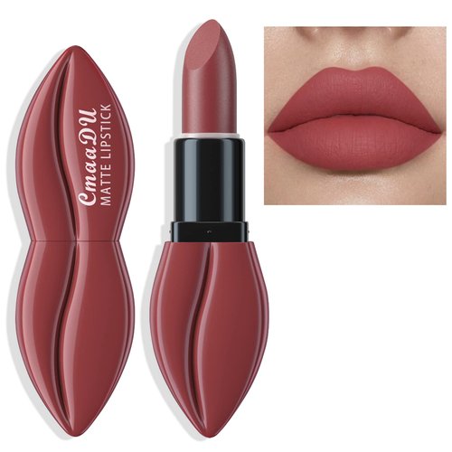 Easilydays Matte Red Lipstick for Women, Moisturizing Velvet Lipsticks, Long Lasting Smudge-Proof Lip Stick, Light Bright Labiales Matte Lipstick Lip Stain High Pigmented Dark Makeup Lip Gloss (#09)