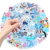 120PCS Ice Skating Stickers, Ice Skating Birthday Party Decorations Wonderland Ice Skating Party Favors Supplies Christmas Snowflake Stickers for Water Bottle, Laptop, Phone, Skateboard, Scrap Booking