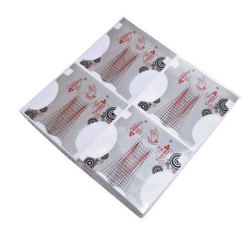 VNC 200Pcs Nail Form Silver Color Long Nail Art Guide Stickers for Stilleto Acrylic UV Gel Nail Tips Manicure Extension Tool