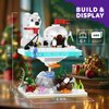 Christmas Penguin Family Building Blocks Set, Snow Adventure with Penguin and Polar Bear, Wintertime Polar Bears Christmas Décor Building Kit with Christmas Tree Toy, Gift for Boys and Girls