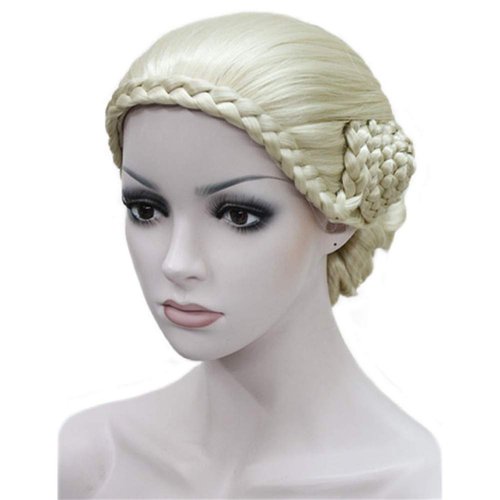Aimole Braid Updo Bun Wig Blonde Wigs Synthetic Cosplay Women Hair