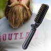 2 Pcs Travel Folding Boar Bristles Hair Brush, Collapsable Pocket Anti-Static Range Mini Beard and Hair Styling Tool for Women and Men (Black)