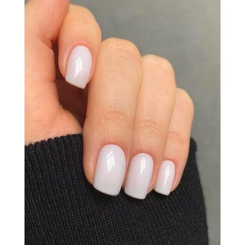 Vishine Neutral Gel Nail Polish 16ml Frosted White Milky Jelly Gel Polish Translucent Color Nail Gel Soak Off UV LED Nail Lamp Jelly Sheer Gel Polish Nail Art Gel 0.54Oz E020