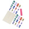 24 Pcs Long Press on Nails Coffin Shape 3D Fake Nails with Glue Acrylic Nails Colorful Ballerina Nails Press ons Full Cover False Nails & Accessories Glossy Glue on Nails for Women Girls Nail Supplies