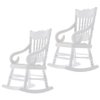 TOYANDONA 2 Pieces Doll House Wooden Chairs, 1:12 Christmas Dollhouse Model Chairs Mini Dollhouse Wooden Rocking Chairs for Dollhouse Accessories Furniture Decoration