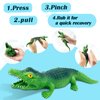 Stretchy Animal Sensory Stress Relief Toys Crocodile Squishy Stress Toys Alligators Squeeze Sand Rebound Ball Fidget Knead Toy Pinch Stress Relieve Party Favors