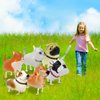 6 Pcs Walking Animal Balloons Dog Cat Party Decorations 4 Pcs Dog Mylar Foil Balloons and 2 Pcs Cat Balloons Walking Balloons for Puppy Birthday Party Supplies Cat Theme Party Supplies