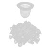 Tattoo Ink Cups 100pcs Disposable Silicone Permanent Makeup Pigment Clear Holder Container Cap Tattoo Accessory Tattoo Caps Microblading Pigment Cups(S)