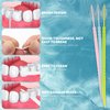 Healifty 200pcs Plastic Toothpicks Double-Ended Toothpicks Brush Teeth Sticks Teeth Cleaning Tool Portable Oral Care Tooth Picks