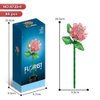 YICHENZHAOXING Mini Bricks Artificial Flower Bouquet Building Sets，DIY Simulation Plant Series Creative Toys,Flower Building Set Camellia Transparent 85PCS