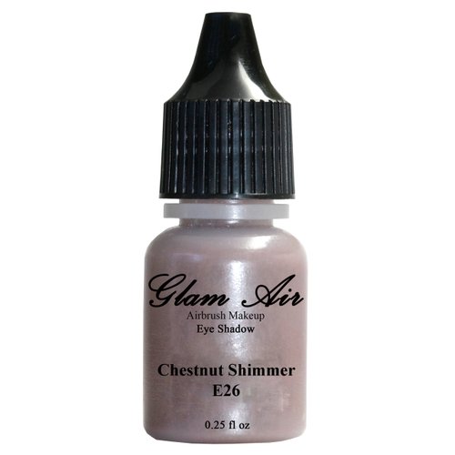 Glam Air Set of 3 Airbrush Eye Shadow Colors- Chestnut Shimmer, Light Mint Shimmer & Shimmer Mauve Airbrush Water-based 0.25 Fl. Oz. Bottles of Eyeshadow