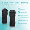 fibee 2 Pack Night Wrist Sleep Support Brace,Carpal Tunnel Wrist Brace Night Support,Adjustable Compression Wrist Splint for Tendonitis Arthritis Pain Relief Hand Support with Cushioned Beads Padded