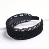 Vsdski Lace Headband, Black Wide Soft Headband Fashion Non Slip Solid Color Hair Hoop Lace Stretch hair Accessories for Women Girls Holiday, Wedding Party Supplies