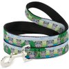 Dog Leash Hippo Cartoon 4 Feet Long 0.5 Inch Wide