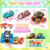 SevenQ Toy Cars for Kids Ages 4-8, 56Pcs Monster Truck Toys Pull Back Cars with Storage Box, Race Cars Party Favors for Toddler Toys Pinata Goodie Bag Stuffers Christmas Treasure Box Classroom Prizes