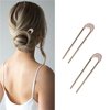 LELEVTXP 2 Pcs Metal U Shape Hair Pin Women Retro Hair Pin Metal French Style Hairpins Simple Hair Stick for Women Girls Hair Diy Accessory