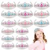 NINAOR Princess Crown Party Favors, 16Pcs Princess Dress Up Tiaras for Birthday Girl Cosplay Accessories, Princess Pretend Play Jewelry Party Supplies