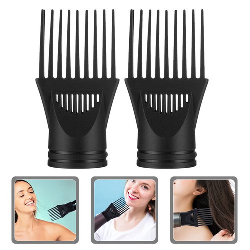 Kichvoe 2pcs Hair Dryer Comb Attachment, Universal Detangling Blow Dryer Comb For Home And Barbershop Salon(Diameter 5cm)