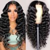NKTU Deep Wave Lace Front Wigs Human Hair 200 Density Glueless Wigs for Women 13x4 HD Transparent Lace Front Wigs Pre Plucked with Baby Hair (22 Inch, Deep Wave Wigs)
