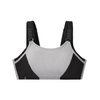 Full Figure Plus Size Custom Control Sports Bra Wirefree #1166 Black/Grey