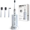 Sonic-FX Solo Sonic 3 Brushing Modes Toothbrush with Smart Timer, Rechargeable Charging Dock | Electric 1 Interdental and 2 Tooth Brush Heads Toothbrush Includes Replacement of Heads, White