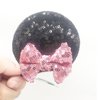 2 Pairs Sequin Mouse Ears Hair Clip birthday mouse ear Bows clip for Kids Girls Women, Mice Ears Hair Accessories for Glitter Party Princess Decoration Cosplay Birthday Christmas Party (black)