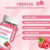 2 Pack Potassium Gummies, Potassium Chloride 1000mg for Adults, Chewable Potassium Supplement for Women & Men, Support Leg Cramps & Muscle Health - Sugar-Free, Vegan,120 Count