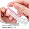 5 Pcs Fingernail Brush Nail Brush For Cleaning Fingernails Handle Nail Brushes Transparent Nail Cleaning Brushes Small Nail Scrubbers for Toes and Nails