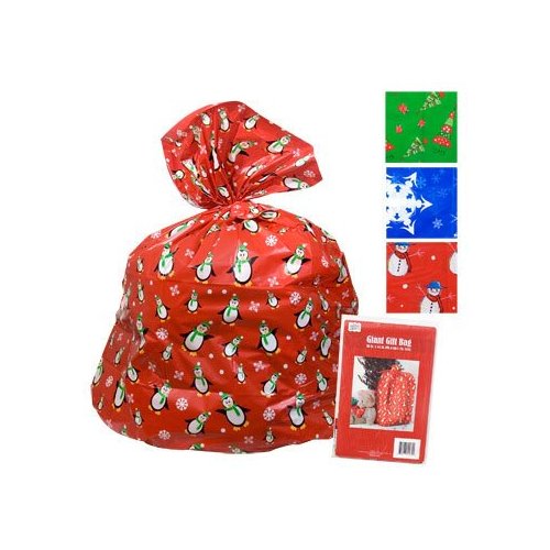 2 Giant Christmas Gift Bag 36x44" W/tie & Gift Card Set of 2