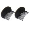 2PCS Women Lady Girls Soft Sponge Foam Hair Base Inserts Bump Up Hair Pads Stick Bun Maker Hair Styling Clip Hair Comb Braid Tool Hair Styling Accessories Black