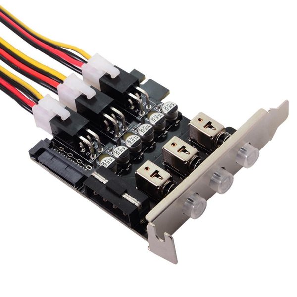 chenyang 3 SATA HDD SSD Hard Drive Power Switch Selector Module Control System with 80mm Low Profile Bracket