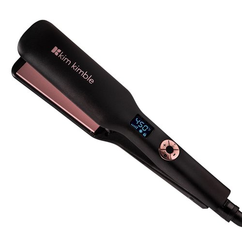 Kim Kimble 2" Inch Digital Flat Iron, 1hr Automatic Shutoff, Dual Voltage 110-240V, Rose Gold