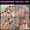 AddFavor 600pcs Toe Nail Tips Soft Gel x Nail Tips Toenails Clear Fake Nails Square Acrylic False Toes Nails for Toe Nails Extension, Press on Toenails Making