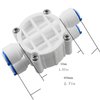 Longdex 1/4" Tube 4 Way Port Auto Shut Off Valve with Push Fittings For RO Reverse Osmosis Water Filter System