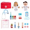 Pretend Toy Medical Kit with Doctor & Nurse Hand Puppets - Eases Fear for Kids, Educational Roleplay Toy for Toddlers & 3+ Toys for Girls Boys, Pretend Playset, Kids Doctor Set