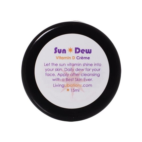 LIVING LIBATIONS - Organic Sun Dew Transdermal Vitamin D Crème | Natural, Wildcrafted, Vegan Clean Beauty (0.5 oz | 15 ml)