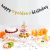 INNORU Happy Golden Birthday Banner - Birthday Party Decor - Kids Adults Birthday Party Decorations Supplies, Happy Birthday Party Bunting Decorations, Black Gold Glitter