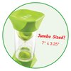 hand2mind Green Jumbo Sand Timers, 2 Minute Sand Timer, Hourglass Sand Timer with Soft Rubber End Caps Offers Quiet Pausing, Classroom Sand Timers for Kids, Teeth Brushing and Game Timer (Set of 1)
