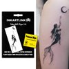 INKARTLINK Temporary Tattoos, Semi Permanent Tattoo Adult Art Design Waterproof Temp Tattoo Party Favors Tattoo Stickers Realistic Look, No Adhesive, Lasts 1-2 Weeks Black (Mermaids)