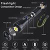 BengMxj Rechargeable LED Flashlights, 990000 High Lumens Flashlight, XHP70 Tactical Flashlight with Zoomable, 5 Modes, Super Bright Waterproof Flashlights for Emergencies, Camping, Hiking, Home