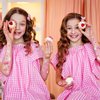 Pink Sleepover Party Temporary Tattoos for Girls - 78 Styles Slumber Party Birthday Supplies, Spa Party Cute Decorations, Sleepover Party Activity Favors Accessory