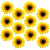 AUEAR, 12 Pack Sunflower Alligator Clips Duckbill Hair Clip Flower Hair Clip Barrettes Styling Accessories for Women Beach Summer Party