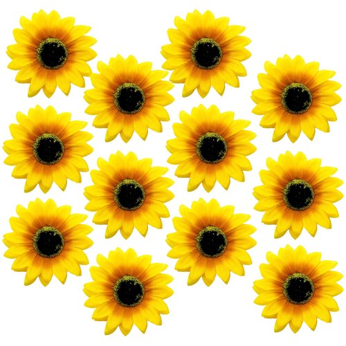 AUEAR, 12 Pack Sunflower Alligator Clips Duckbill Hair Clip Flower Hair Clip Barrettes Styling Accessories for Women Beach Summer Party