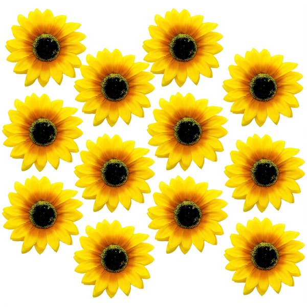 AUEAR, 12 Pack Sunflower Alligator Clips Duckbill Hair Clip Flower Hair Clip Barrettes Styling Accessories for Women Beach Summer Party