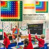 1-9 Addition Chart & 9x9 Multiplication Tables, Right-Angled Rainbow Square 100 Bubbles Math Games Multiplication Games for Multiplication Study Division Learning Math Manipulatives
