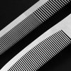 Dimeho 2 Pcs Metal Comb, Hair Styling Comb Fine Tooth Comb Stainless Steel Comb Set Professional Aluminum Hair Combs Anti-static Sparse Haircut Comb Beauty Tool (Silver)