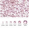 2000 Pieces Flat Back Gems Rhinestones 6 Sizes (1.5-6 Mm) Round Crystal Rhinestones with Pick up Tweezer and Rhinestones Picking Pen for Crafts Nail Clothes Shoes Bags DIY Art (Pink)