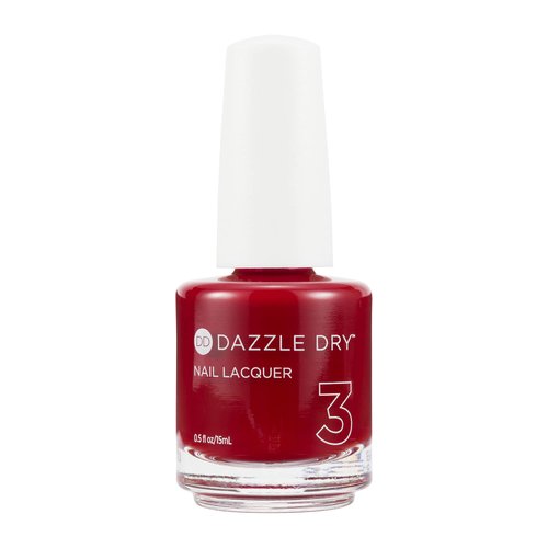 Dazzle Dry Nail Lacquer (Step 3) - Fast Track Cherry - A classic cherry red with blue undertones. Full coverage cream. (0.5 fl oz)